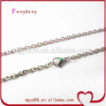 Rainbow stainless steel chain/chain necklace/stainless steel necklace for glass lockets